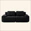 Canapé modulaire moderne en forme de L pour le salon, tissu en velours côtelé, canapé 2 places avec assise profonde, passepoil perlé, conception capitonnée, sans assemblage, conception antidérapante-121226984