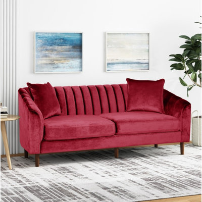 3-SEATER SOFA (WINE RED)
