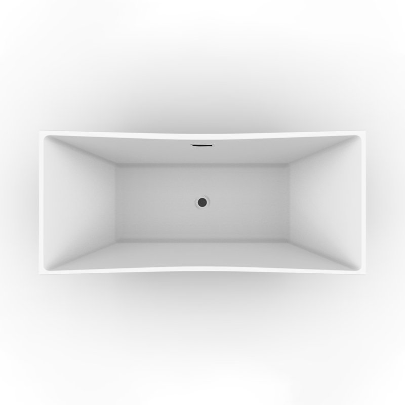 Tanya 71'' x 31.13'' Soaking Acrylic Bathtub, Polished Nickel