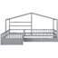 Lit plateforme simple à 3 tiroirs dans la chambre à coucher de taille essentielle avec rangement solide et confortable-1254778869