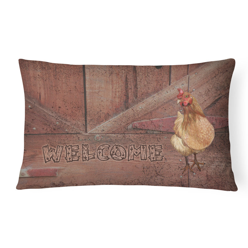Coussin intérieur/extérieur en poule de poule welcome