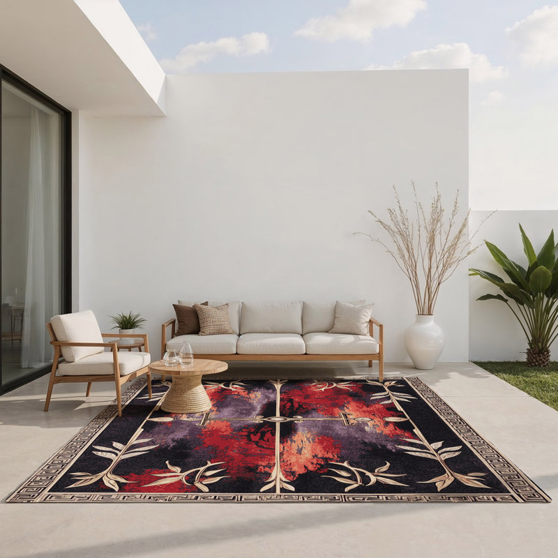 Hera’S Embrace Indoor And Outdoor Area Rug, Rectangle 2' x 3'