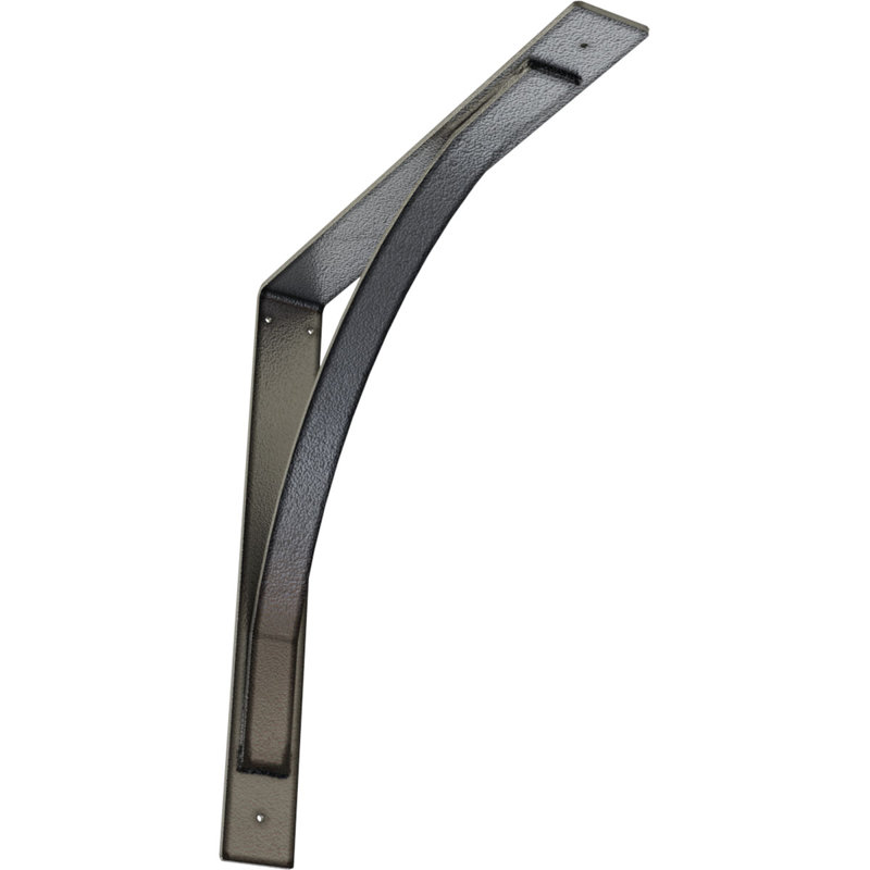 Support en acier Morris, Argent martelé, H 24 po x l 3 po x P 24 po