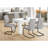 Dining Table, 60" Rectangular, Kitchen, Dining Room, White Laminate, Contemporary, Modern