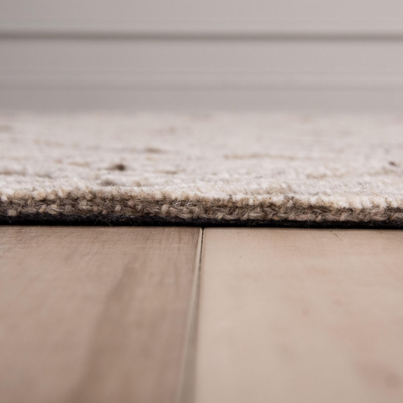 Tapis 100% laine touffeté à la main, Rectangle 7 pi 9 po x 9 pi 9 po