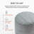 Sfera 17" Gray Maze Upholstered Pouf Ottoman-1548333069