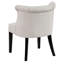 Chaise rembourrée texturée beige avec contreplaqué et assise en mousse de style moderne en bois foncé-1777908388