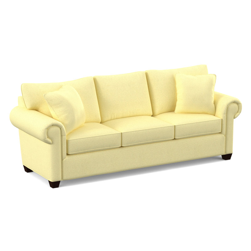 Grace 86" Round Arm Sofa with Reversible Cushions, Antic Shell
