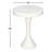 Madeline Scalloped Round Drink Table White-1421331038