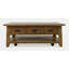 Table basse en acacia patiné avec roulettes Braden-77096631