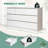 White Double Dresser for Bedroom, Modern 7 Drawers High Gloss Chest of Handle-Free Drawers with Storage, Wooden Wide Storage Organizer Cabinet Dressers