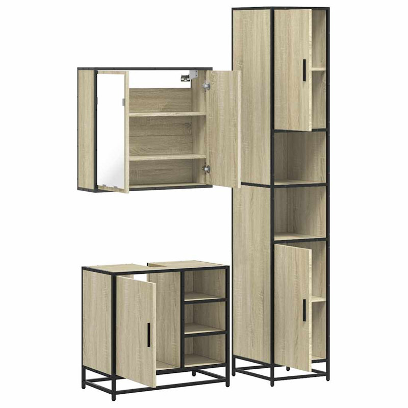 Amauriah Bathroom Furniture Suite, Light Wood