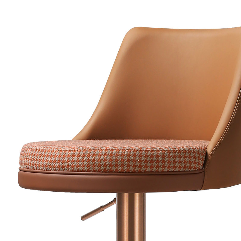 Swivel Adjustable Height Stool, Light Brown