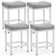 Upholstered Counter Stool With Solid Wood Frame (set Of 4)