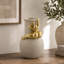 Vase d'appoint avec figurine dorée abstraite-361706803