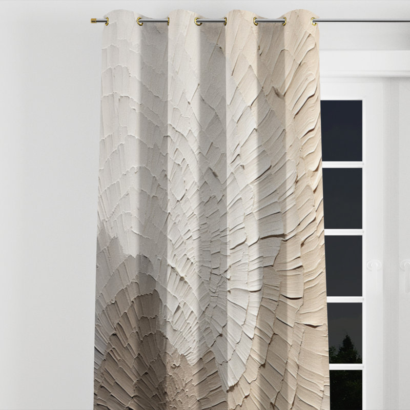Anaisa - Rideau occultant avec œillets Minimalisme - 1 panneau, l 52" x L 84", Œillets dorés