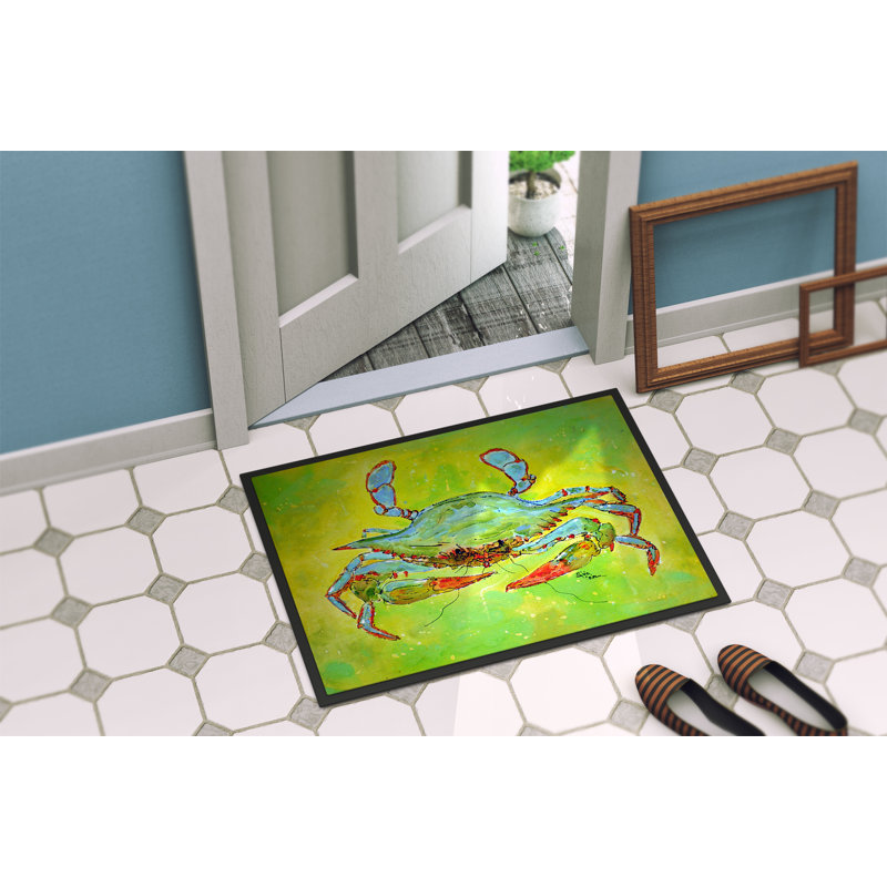 Tapis de porte d’intérieur anti-dérapant clair vert, Rectangle 1 pi 6 po x 2 pi 3 po