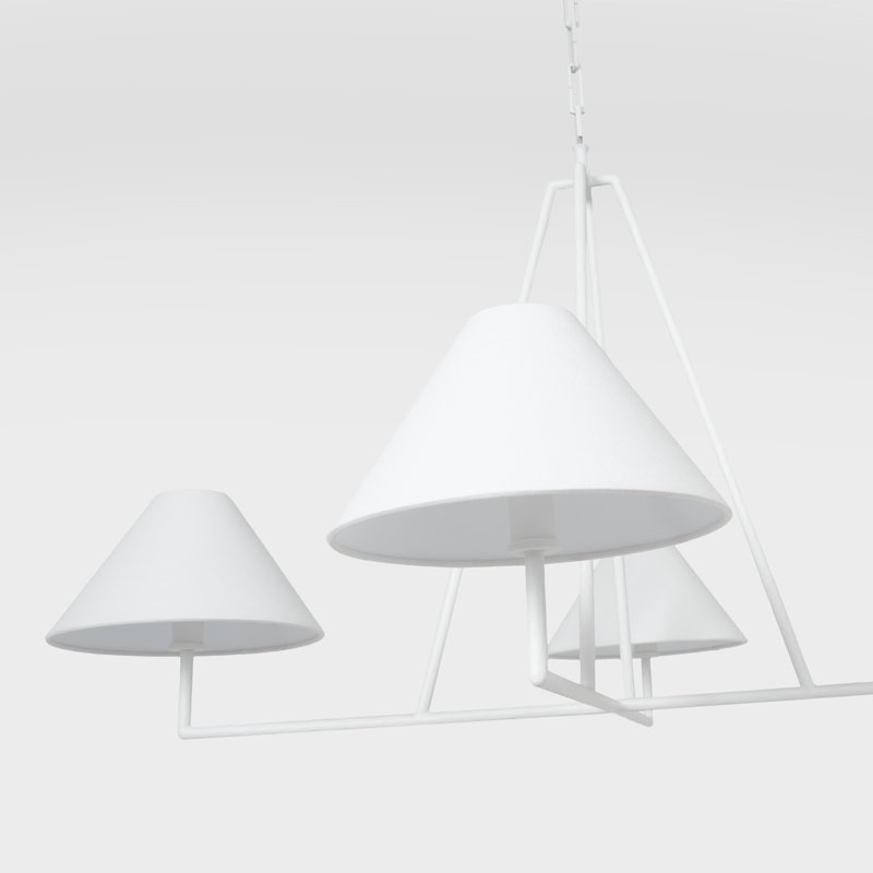 Ashton 4 - Light Chandelier, Plaster White