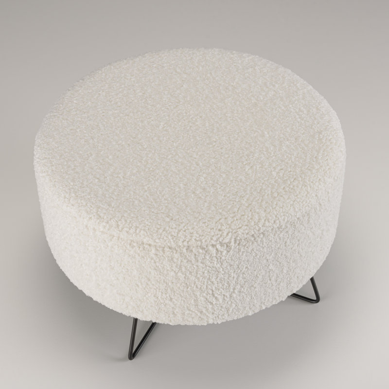 Actis 54Cm Wide Round Footstool Ottoman
