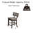 Upholstered Counter Stool with Solid Wood Frame-95864979