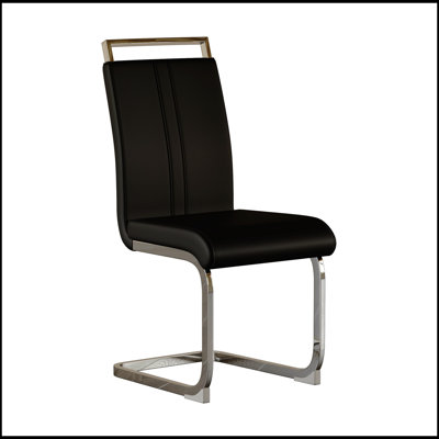 Chaises de salle à manger modernes, chaise d'appoint rembourrée en similicuir à haut dossier pour plus de confort et de style