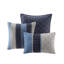 Couette King en microfibre bleu marine avec 2 taies d'oreiller et 3 oreillers faciles à nettoyer.