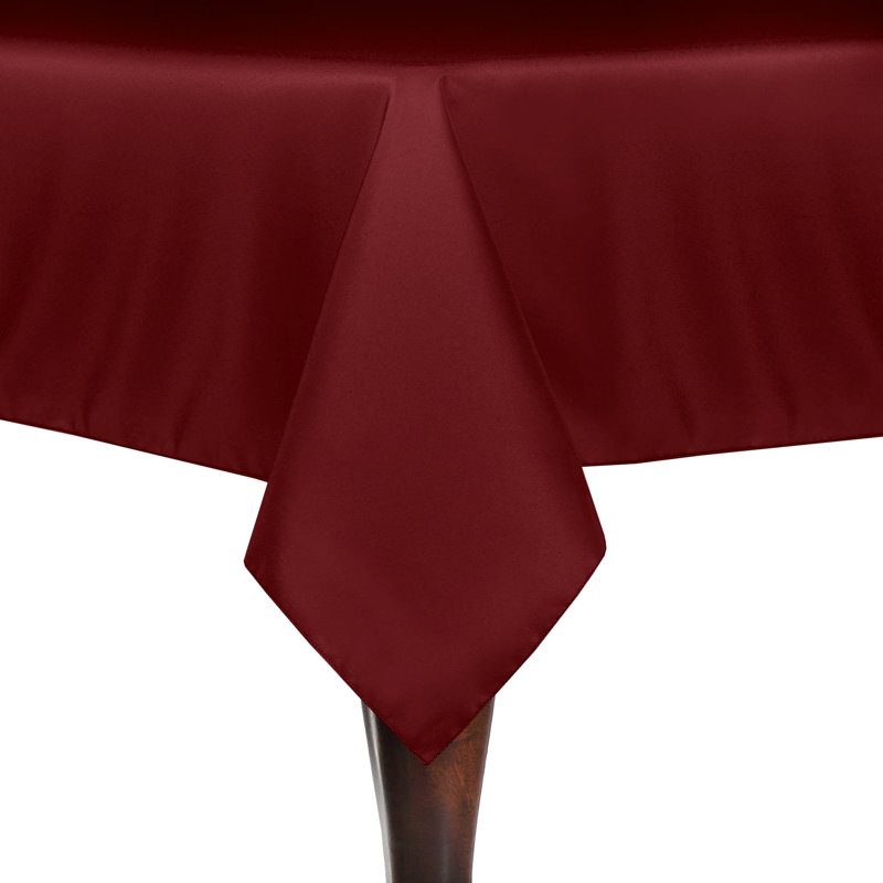 Ultimate Textile Square Polyester Linen Tablecloth, Cherry Red, 1