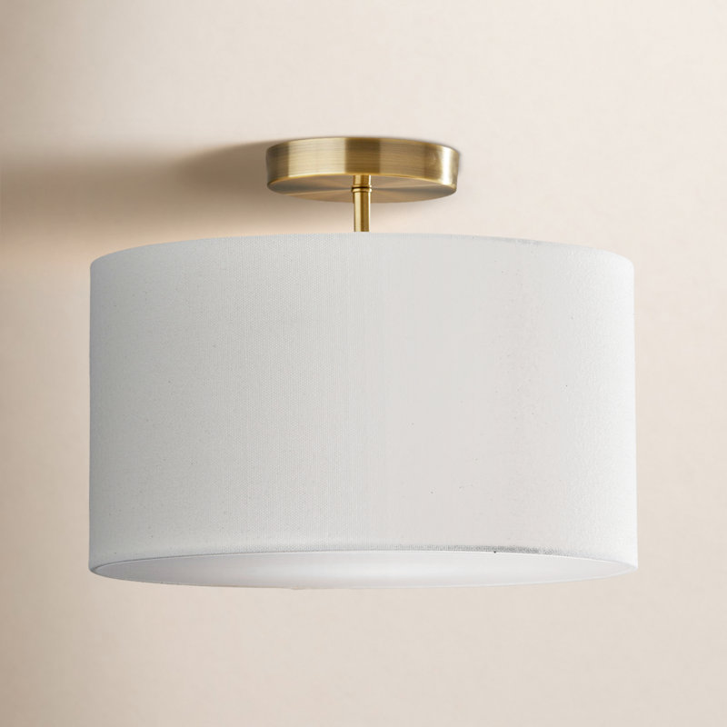 Plafonnier semi-encastré en tissu Finley