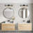 3-Light Dimmable Bathroom Glass Vanity Light Modern Black Wall Sconce