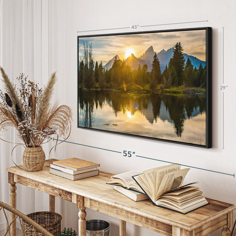 Nature «Grand Teton Dramatic Sunset», H 43 po x l 29 po