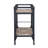 Rustic Oak and Charcoal 2-shelf Serving Cart
