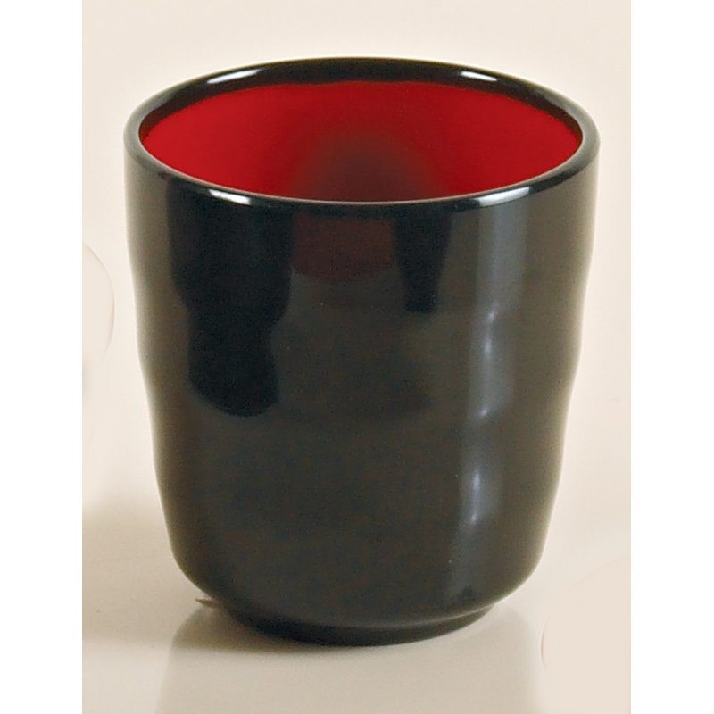 Black & Red Yanco Melamine Teacup