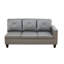 Ensemble de canapé modulaire en cuir 2 pièces avec méridienne Monaco-1077320433-1077320435