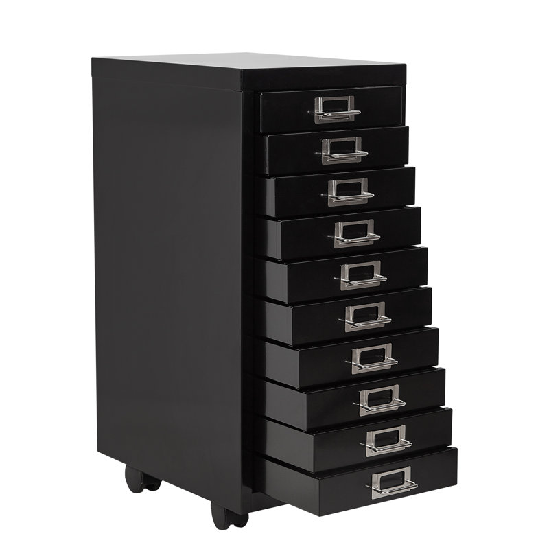 Mini classeur en métal à 10 niveaux avec classeur, pour bureau à domicile
