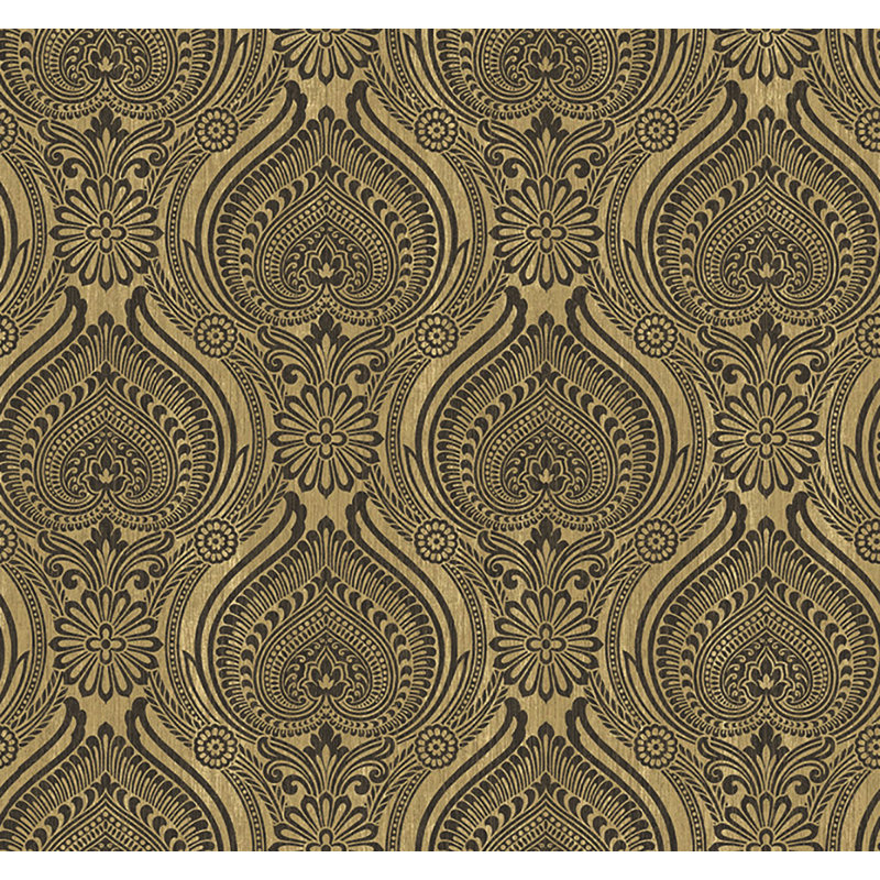  Papier peint non poli Designs, Metallic Bronze/Espresso