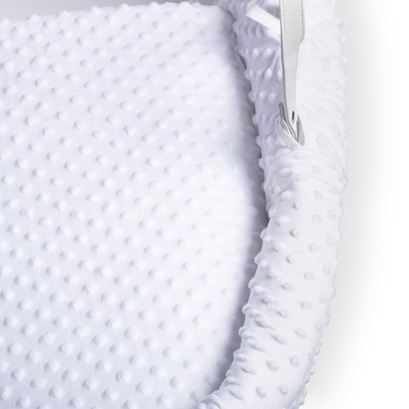 Dimple Wicker Moses Basket, White