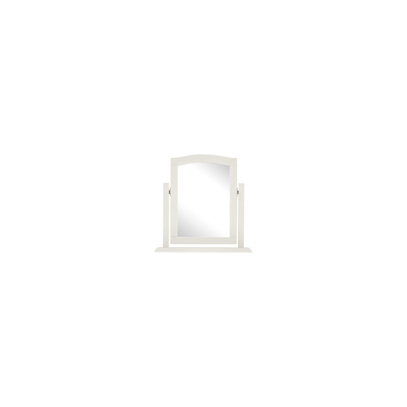 Carolina Wood Flat Wall Mirror, White