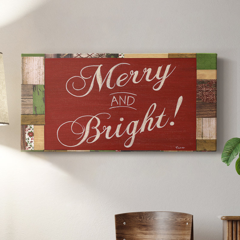 Merry and Bright - Toile tendue avec châssis - Prêt à accrocher