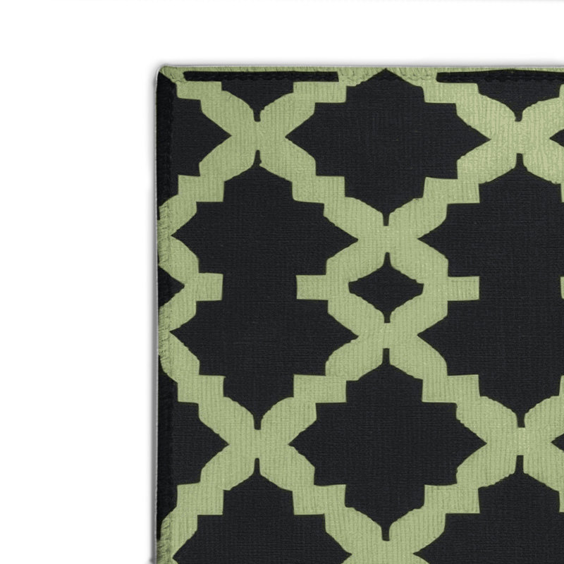 Tapis noir intérieur et extérieur Trellis, Rectangulaire 2 pi x 3 pi