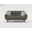 Causeuse en microfibre texturée de style Mid-Century 70 po Laveeda avec dossier capitonné classique, coussin de siège réversible-64246502