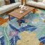 Tapis tropical multicolore bleu 7 pi 10 po x 9 pi 10 po Megan-1697661662-1700135398