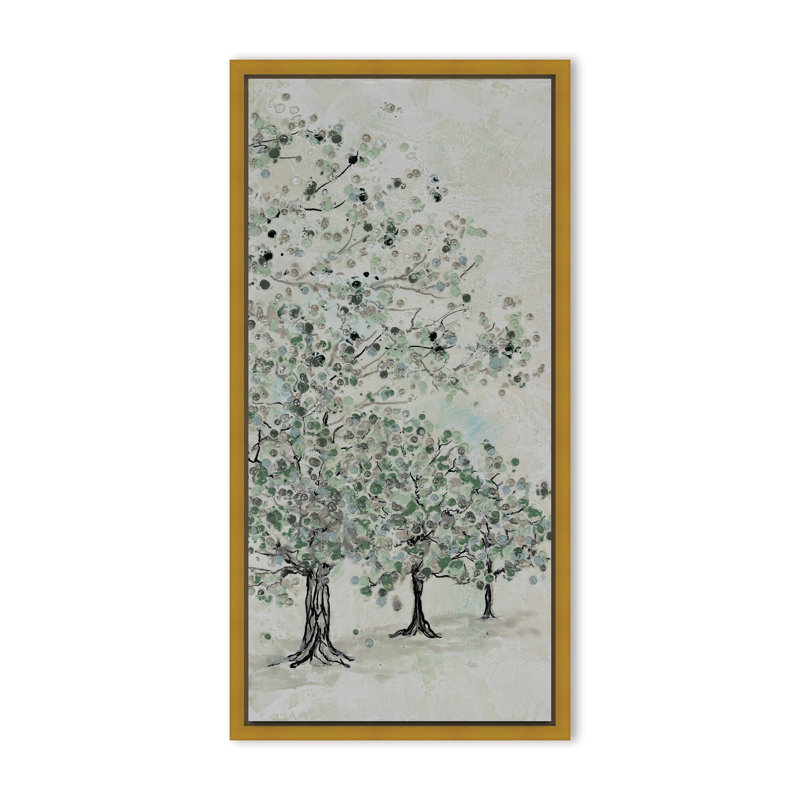 Nature Inspired "Dappled Canopy" Canvas Wall Art By , 48" H x 24" W, Framed Canvas, White