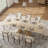 Extendable 63 to 94" 10-Seat Beige Sintered Stone Dining Table with Carbon Steel Base, Large Modern Rectangular Dining Room Table For Home, Kitchen, Living Room-837425701-830257067