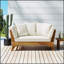 Lit de jour en bois d'acacia durable avec siège à lattes, bordure croisée et revêtement imperméable pour une utilisation polyvalente-362425176-362425172