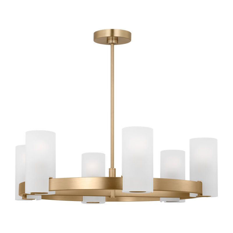 Rhode Large Chandelier, 8.5" H x 30" W x 30" D, Satin Brass