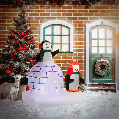 Penguin in House Inflatable