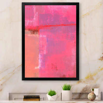 Pink Brush Colorfields - Modern & Contemporary Canvas Artwork