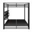 Metal Bunk Bed With Storage Cabinets And LED