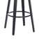 Zeno Mid-Century Modern Swivel Counter or Bar Height Backless Bar Stool in Faux Leather, Wood