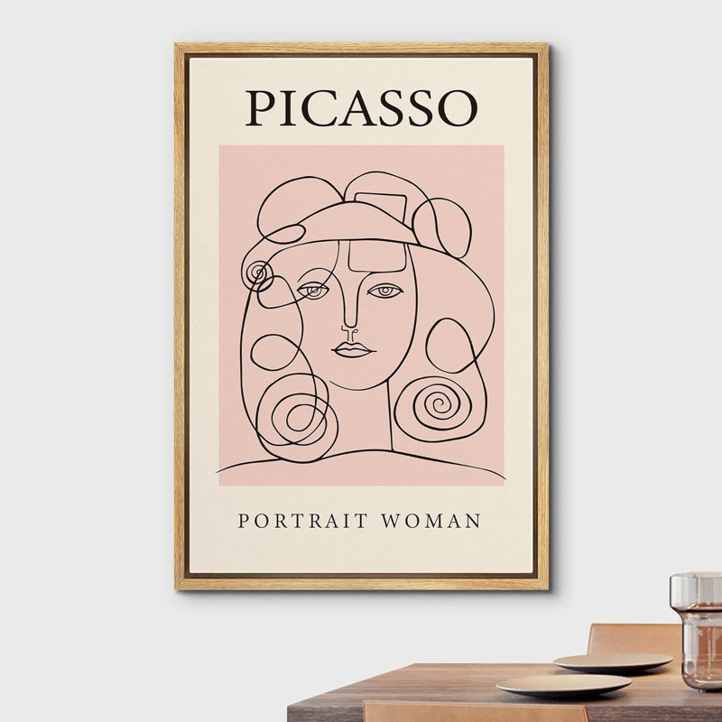 Reproduction d'art classique, portrait d'une femme, encadré sur toile par Pablo Picasso